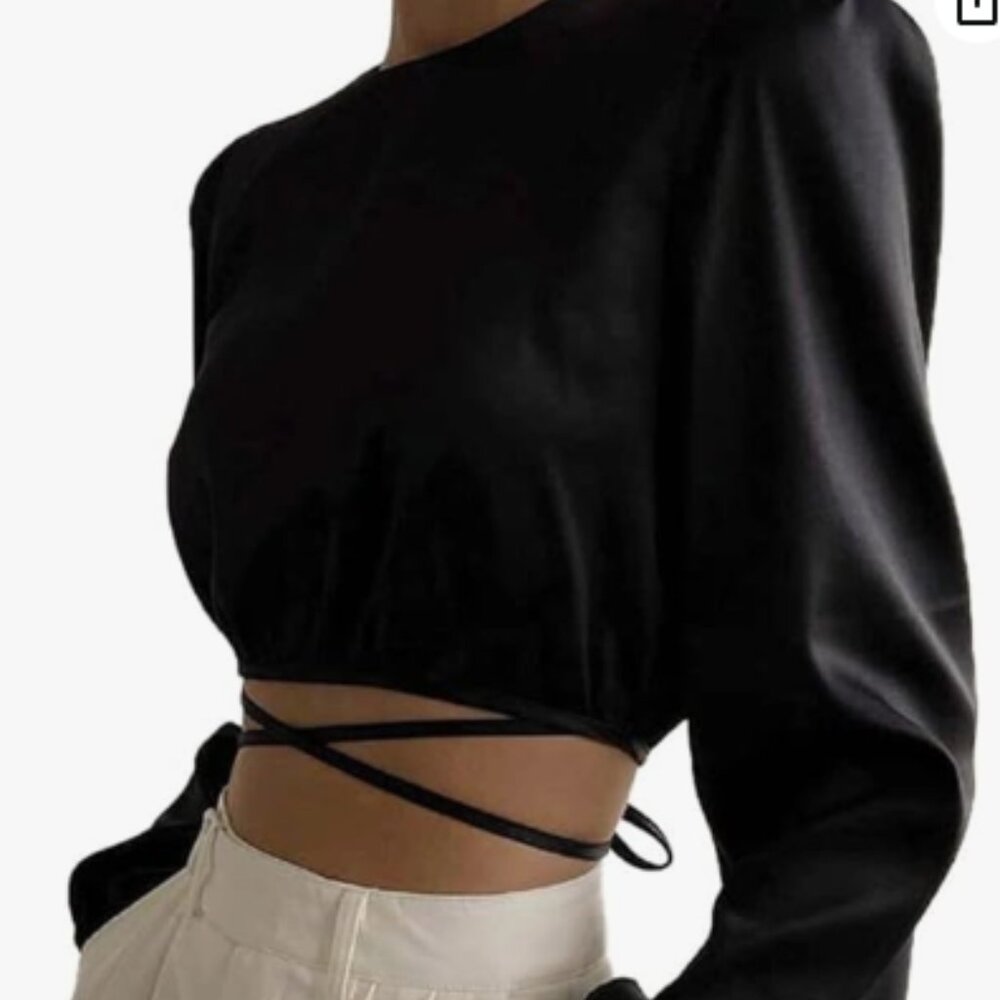 Black Silk Shirt - Size M